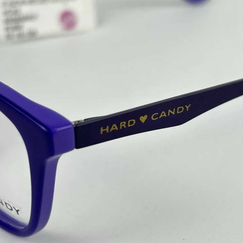 New Hard‎ Candy Women's HC42 Square Eyeglasses Frame Purple 52-16-135